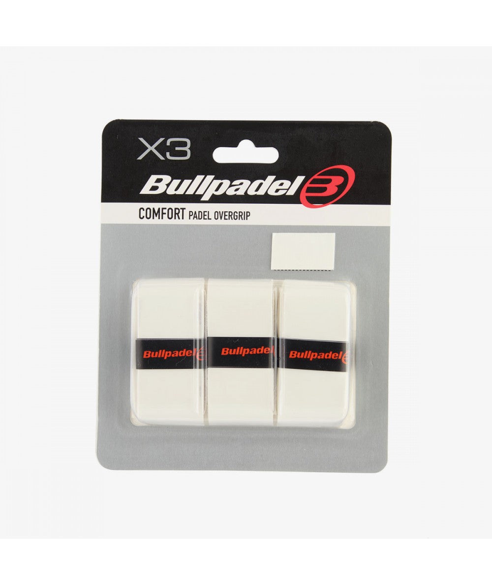 Bullpadel yfirgrip - hvít 3pk